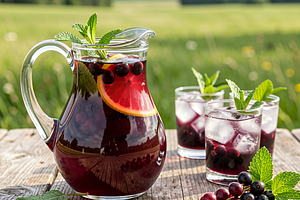 Blackcurrant and Mint Lemonade