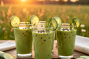 Pickle Juice Drink with Green Pepper