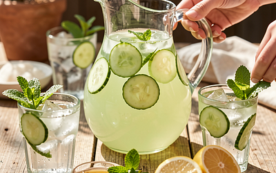 Cucumber-Mint Lemonade with Greater Poland Honey