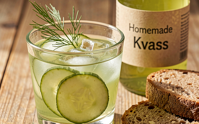Fermented Apple and Cucumber Kvass with Dill