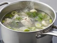 Fish stock (or water + cube)