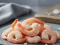 Raw, peeled shrimp