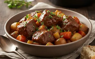Wołowina duszona z warzywami