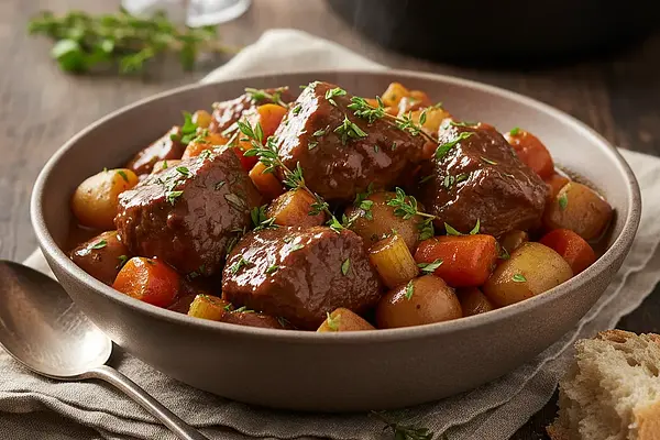 Wołowina duszona z warzywami