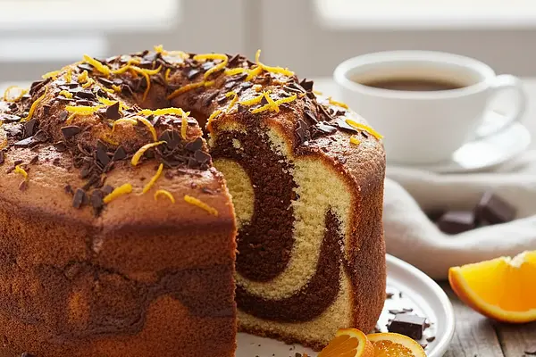 Puszysta Babka Marmurkowa z Nutą Pomarańczy i Gorzkiej Czekolady