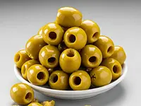 Green olives, pitted