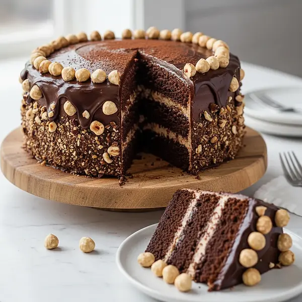 Babka Czekoladowo-Orzechowa z Chrupiącymi Orzechami Laskowymi