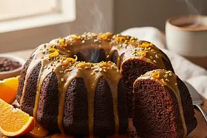 Velvety Chocolate-Orange Bundt Cake with a Hint of Cardamom