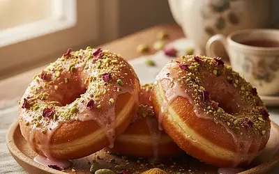 Pączki Różano-Pistacjowe z Nutą Kardamonu (Sekretny Przepis Babci Zosi)
