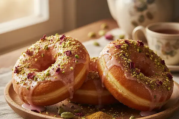 Pączki Różano-Pistacjowe z Nutą Kardamonu (Sekretny Przepis Babci Zosi)