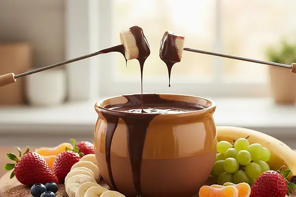 Czekoladowe fondue z owocami