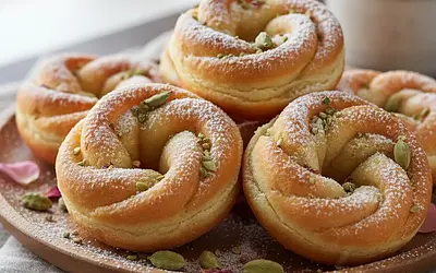 Fluffy Rose Doughnuts with a Hint of Cardamom