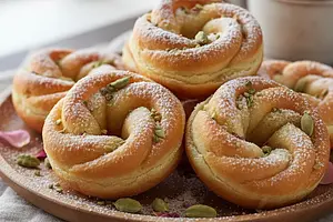 Fluffy Rose Doughnuts with a Hint of Cardamom