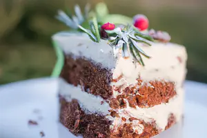 Winter Forest - Spiced Chocolate Cake with White Chocolate Cream