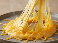 Grated yellow cheese