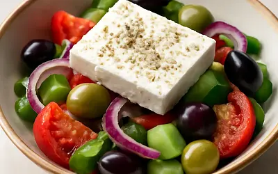 Greek Salad with Feta and Olives