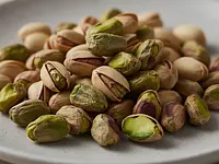 Unsalted pistachios for sprinkling