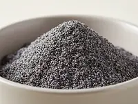 Dry, ground poppy seeds