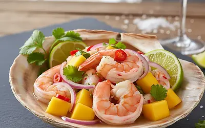 Ceviche de Mango y Camarones (Ceviche z Mango i Krewetkami)