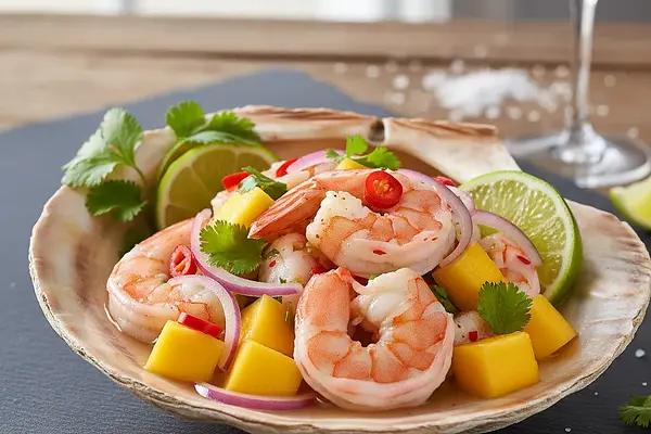 Ceviche de Mango y Camarones (Ceviche z Mango i Krewetkami)