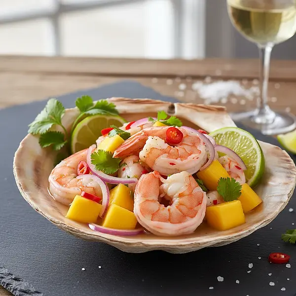 Ceviche de Mango y Camarones (Ceviche z Mango i Krewetkami)