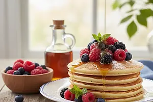 Leśne Placuszki Jagodowe z Sosem Klonowym