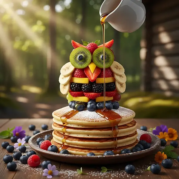 Leśne Placuszki Jagodowe z Sową z Owoców