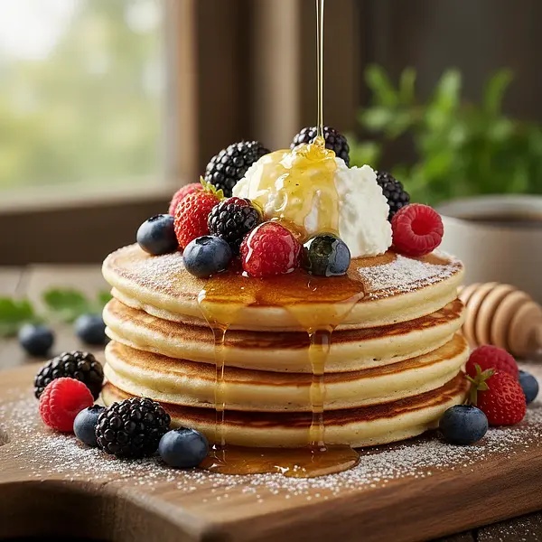 Leśne Placuszki Jagodowe z Twarożkiem i Miodem