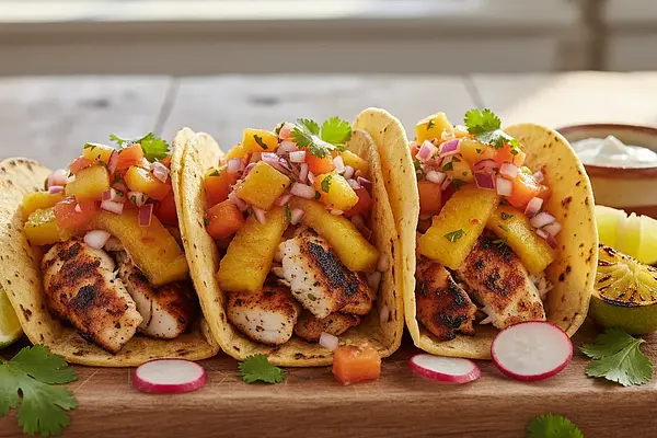 Tacos de Pescado al Pastor z Salsą Ananasowo-Habanero