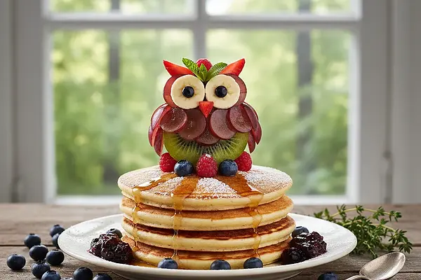 Leśne Placuszki Jagodowe z Sową z Owoców