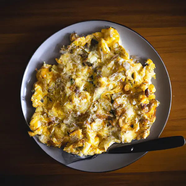 Scrambled eggs with cheese