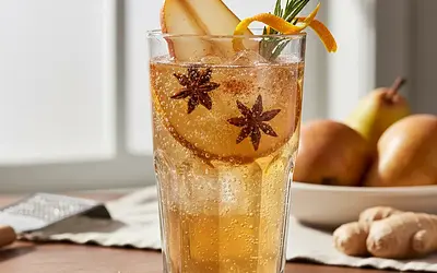 Spiced Pear-Ginger Fizz