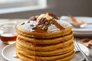Fluffy Pumpkin Pancakes 'Autumn Suns'