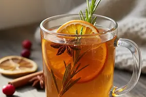 Spiced Apple Cider with Rosemary and Orange