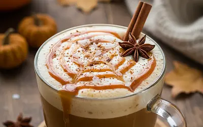 Spiced Pumpkin Latte with Salted Caramel