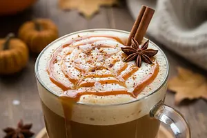 Spiced Pumpkin Latte with Salted Caramel