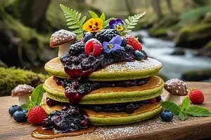 Leśne Naleśniki z Sercem Jagodowym