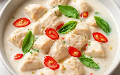 Kurczak po tajsku z mleczkiem kokosowym