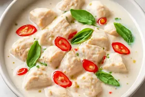 Kurczak po tajsku z mleczkiem kokosowym