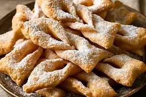 Angel Wings with Powdered Sugar