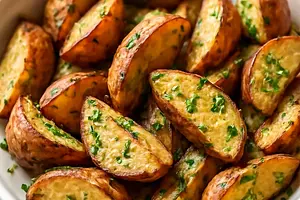 Herb-roasted potatoes with skin