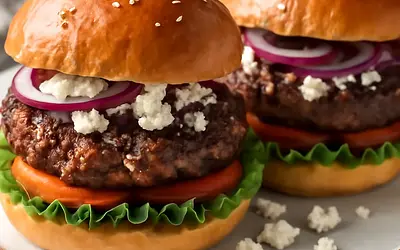 Lamb Burgers with Feta