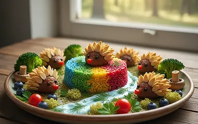 Leśna Polana z Klopsikami-Jeżykami i Tęczowym Ryżem