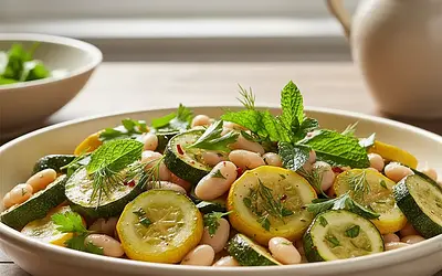 Sunny Zucchini with White Beans and Herbs