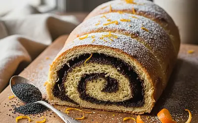 Korzenny Makowiec Zawijany z Pomarańczową Nutą