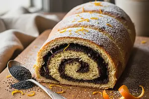 Korzenny Makowiec Zawijany z Pomarańczową Nutą