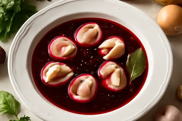 Barszcz czerwony z uszkami