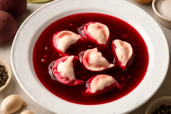 Barszcz czerwony z uszkami