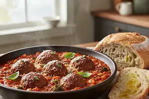 Rainbow Turkey Meatballs in Tomato Sauce with Hidden Vegetables