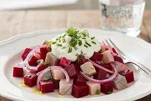 Christmas Herring under a Blanket of Beets and Horseradish